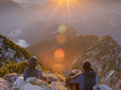 Sonnenuntergang in den Alpen