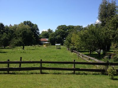 Terrassenblick auf die Landschaft