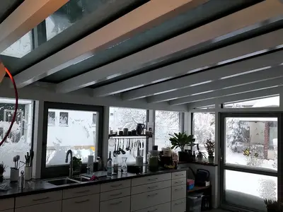 Ess-Küche - Wintergarten im Winter