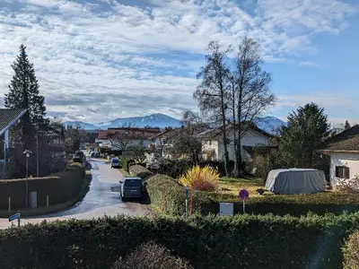 Blick vom Balkon zum Hochfelln