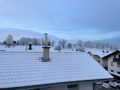 Winterblick Balkon