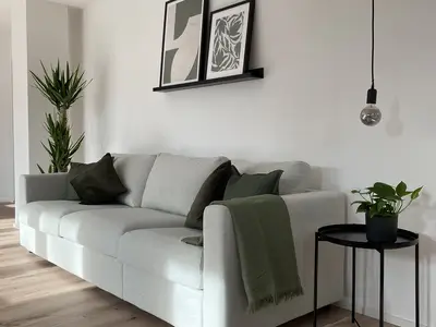 Wohnbereich (Couch/Schlafsofa 140 cm)