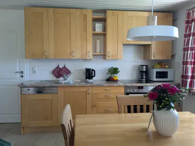 Küche mit Sitzgruppe