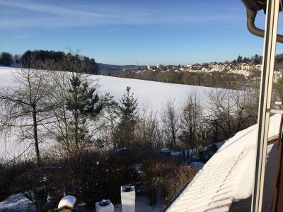 Blick Richtung Stadt im Winter