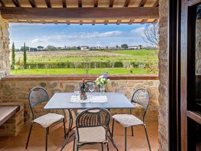 Private ausgestattete Terrasse mit weitem Blick