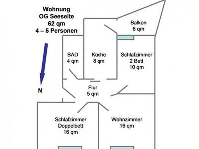 Ferienwohnung für 4 Personen (62 m²) in Cuxhaven 9/10