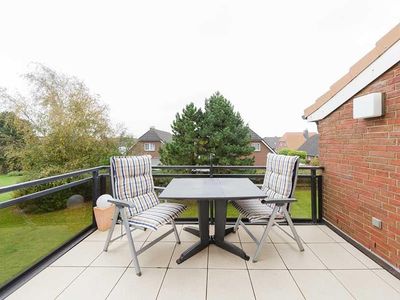 Ferienwohnung 4 Landhaus Hubertus Duhnen - Balkon mit Blick ins Grüne