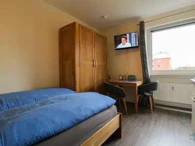 Cuxland-Fewo-Service - Haus Frauenpreis-Wohnung 64 - Wohn-Schlazimmer-Küchenzeile