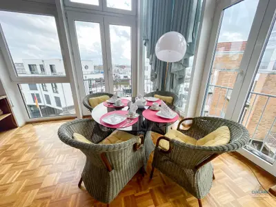 Cuxland-Fewo-Service - City Marina-Wohnzimmer
