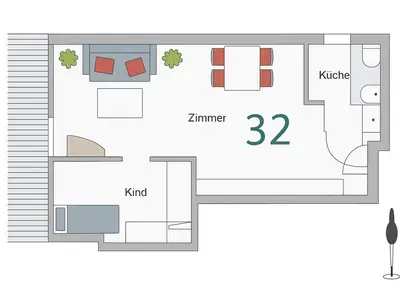 Ferienwohnung für 4 Personen (40 m²) in Duhnen 8/8