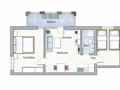 Ferienwohnung für 5 Personen (50 m²) in Duhnen 8/8