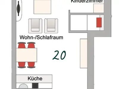 Ferienwohnung für 4 Personen (40 m²) in Duhnen 7/7