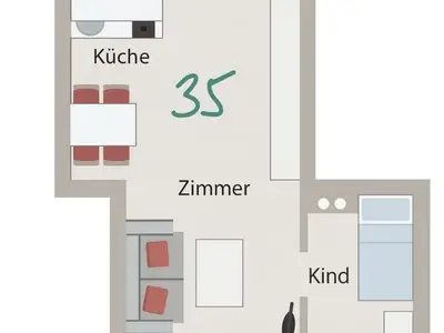 Ferienwohnung für 4 Personen (35 m²) in Duhnen 10/10