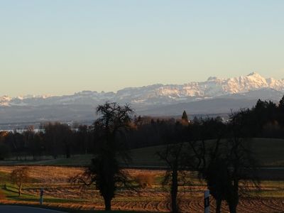 Daisendorf, Blick auf die Berge im März