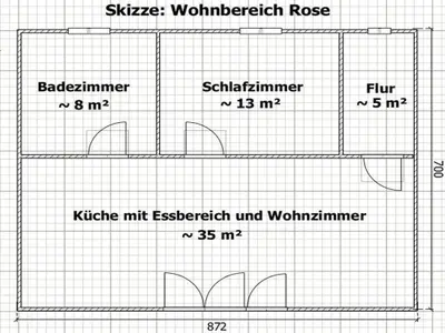 Skizze Wohnbereich Rose Skizze Wohnbereich Rose