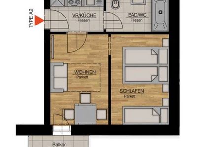 Ferienwohnung für 3 Personen (32 m²) in Dienten Am Hochkönig 6/10