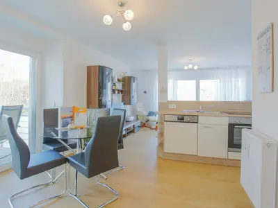 Ferienwohnung Sanddorn Dierhagen - geräumiges Wohnzimmer