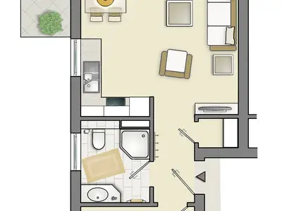 Ferienwohnung für 2 Personen (45 m²) in Dierhagen (Ostseebad) 2/10