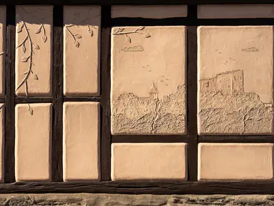 Wandbild Burgruine Dill