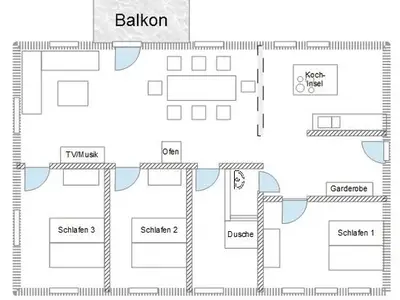 Ferienwohnung für 6 Personen (120 m²) in Dipperz 4/10