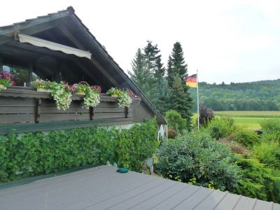 Apartment 1: Balkon mit Blick zur Veste