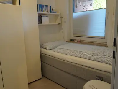 Schlafzimmer mit Boxspringbett