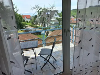 Blick auf Balkon