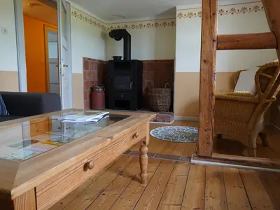 Wohnzimmer mit Ofen