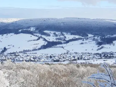 Blick vom Schafstein auf Wüstensachsen