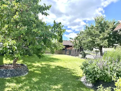 Garten der Ferienwohnung Rundblick Rhön