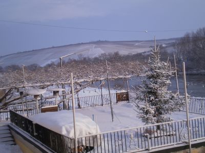 Die Terrasse im Winter