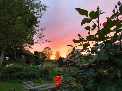 10. FeWo. Hernis-Höfle Garten, Sonnenuntergang