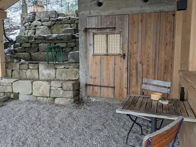 gedeckter Sitzplatz