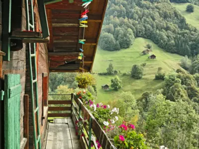 Blick vom Balkon