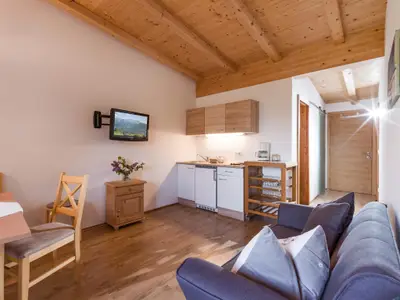 Appartement Lavendel Wohzimmer und Küche