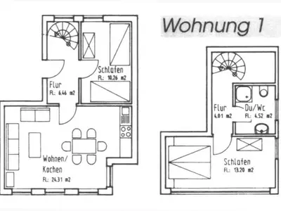 Grundriss Ferienwohnung 1