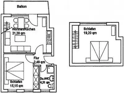 Grundriss Ferienwohnung 3