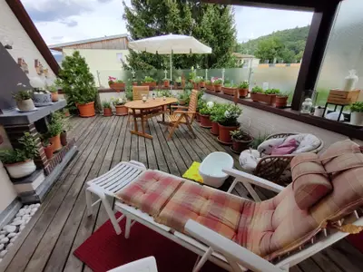 Sonnenliege auf der Terrasse