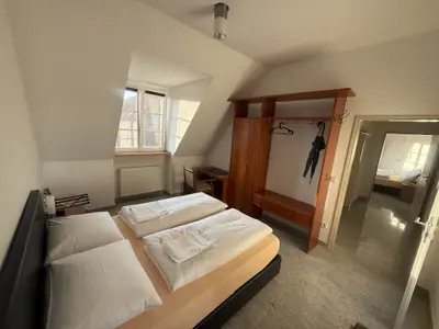 Schlafzimmer im Appartement 6 auf dem Hof König in Everswinkel