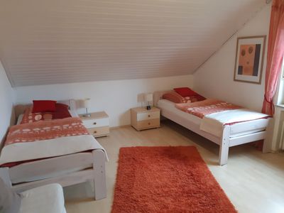 Schlafzimmer mit zwei getrennten Betten Ferienwohnung G. Kretschmer in Everswinkel