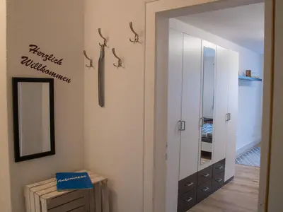 Blick ins Schlafzimmer