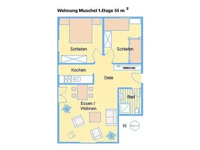 Ferienwohnung für 4 Personen (55 m²) in Fehmarn 10/10