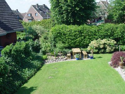 Garten. Blick vom Balkon