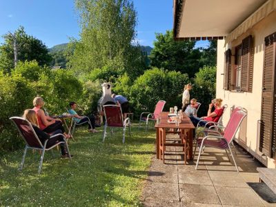 Terrasse unmittelbar vor der Wohnung