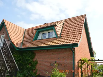 Aufgang zum Balkon der Ferienwohnung