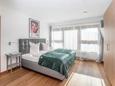 Familienschlafzimmer "Audrey" mit Doppelbett.