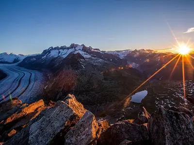 Aletschgletscher - Sonnenaufgang