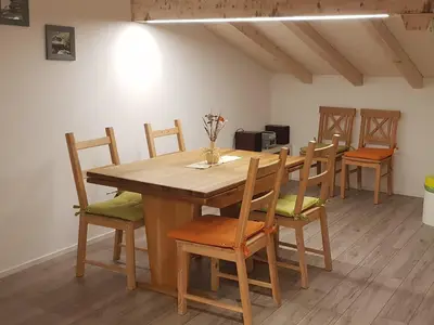 Esszimmer integriert in Wohnzimmer
