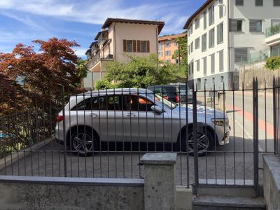 Reservierter Parkplatz für Feriengäste