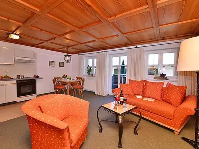 Ferienwohnung 2 Wohnzimmer Landhaus Mayer Fischen